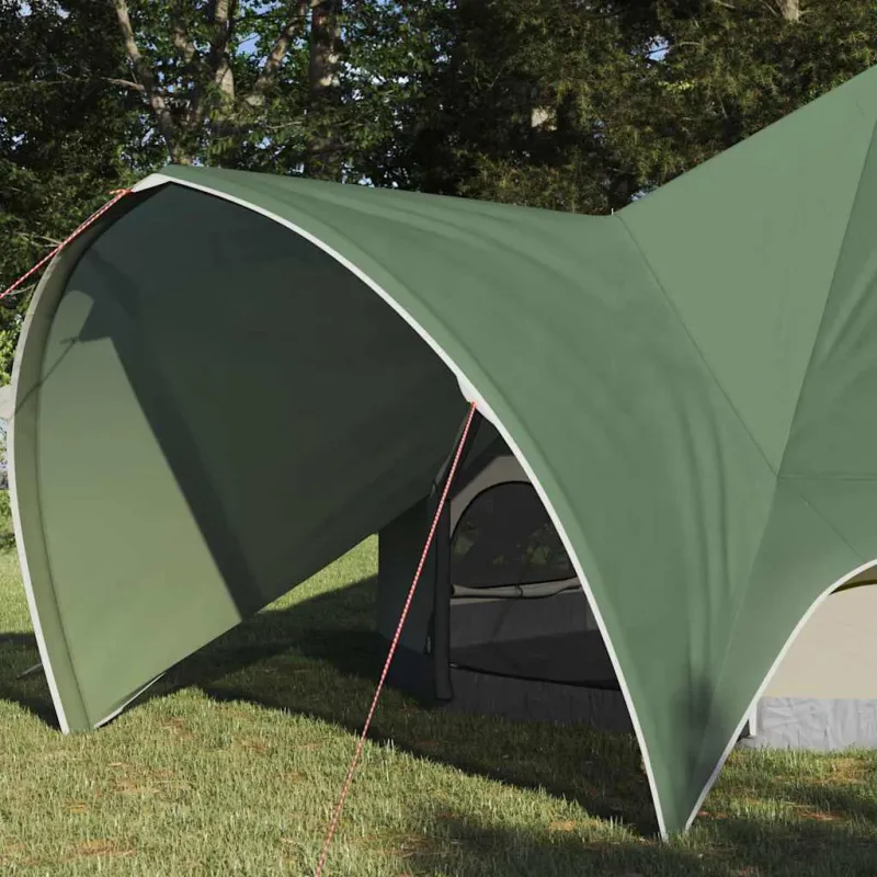 Teepee palapinė 3 asmenims Žalia ir Pilka 312 x 312 x 197 cm
