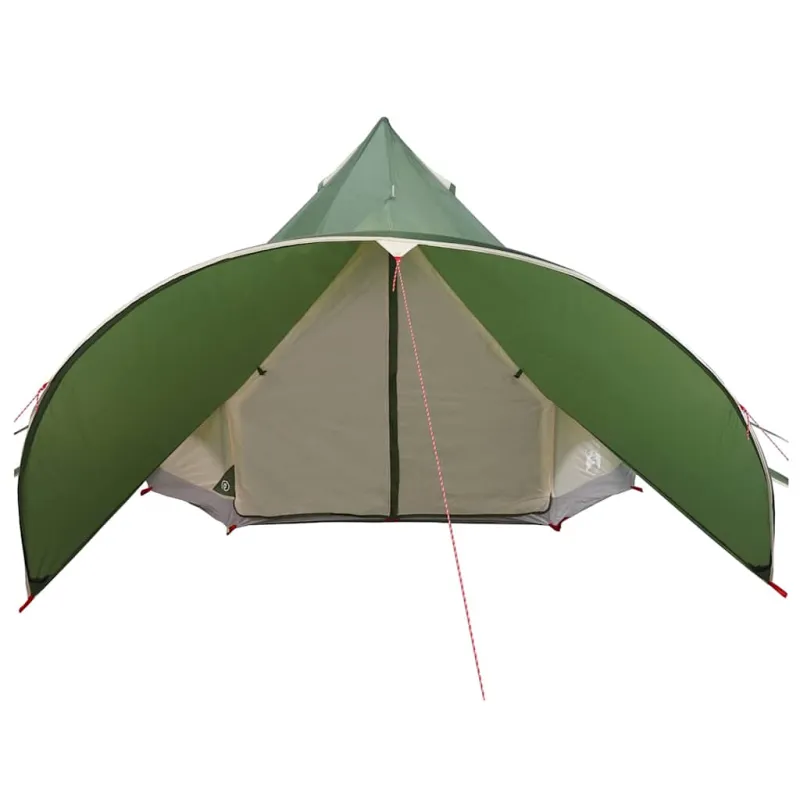 Teepee palapinė 3 asmenims Žalia ir Pilka 312 x 312 x 197 cm