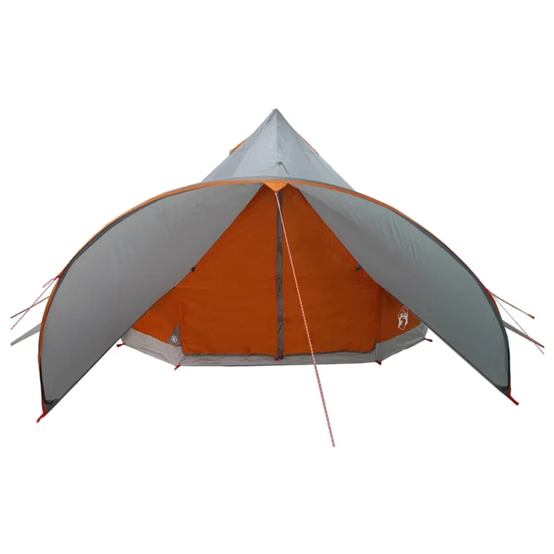 Teepee palapinė 3 asmenims Pilka ir oranžinė 600 x 600 x 347 cm
