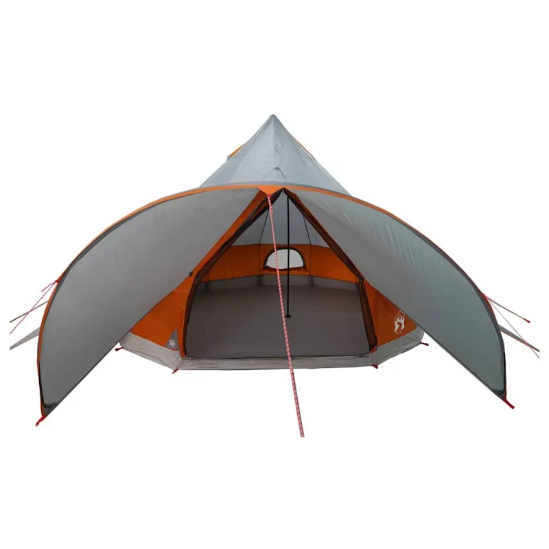 Teepee palapinė 3 asmenims Pilka ir oranžinė 600 x 600 x 347 cm