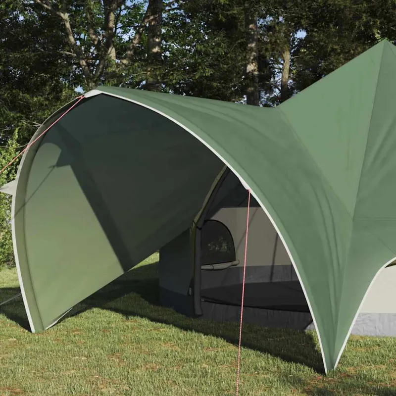 Teepee palapinė 5 žmonėms Žalia ir Pilka 415 x 415 x 247 cm