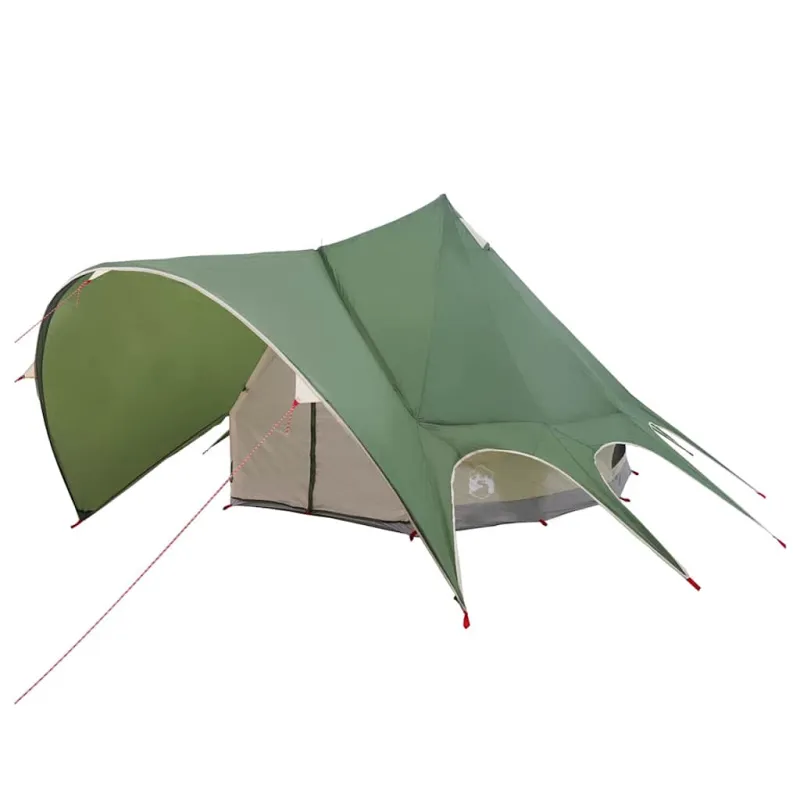 Teepee palapinė 5 žmonėms Žalia ir Pilka 415 x 415 x 247 cm