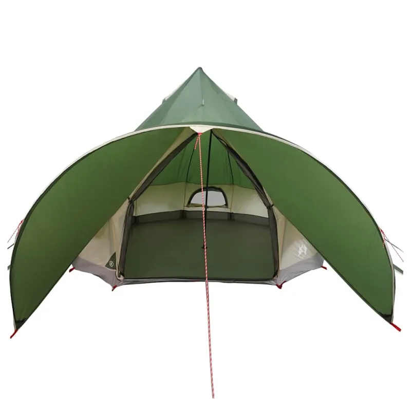 Teepee palapinė 5 žmonėms Žalia ir Pilka 415 x 415 x 247 cm
