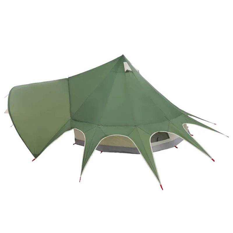 Teepee palapinė 5 žmonėms Žalia ir Pilka 415 x 415 x 247 cm