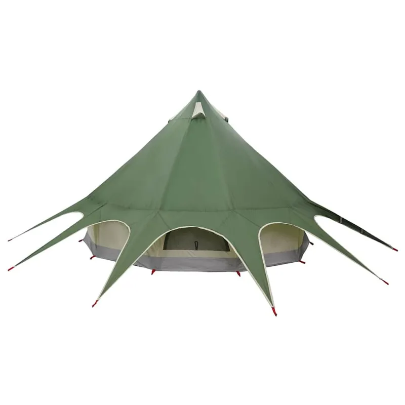 Teepee palapinė 5 žmonėms Žalia ir Pilka 415 x 415 x 247 cm