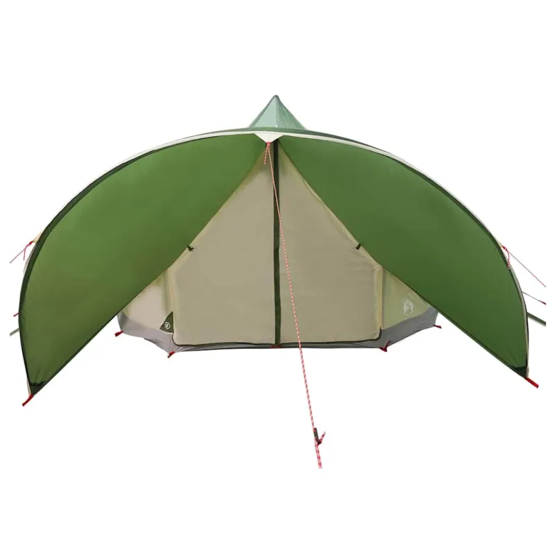 Teepee palapinė 7 asmenims Žalia ir Pilka 600 x 600 x 347 cm