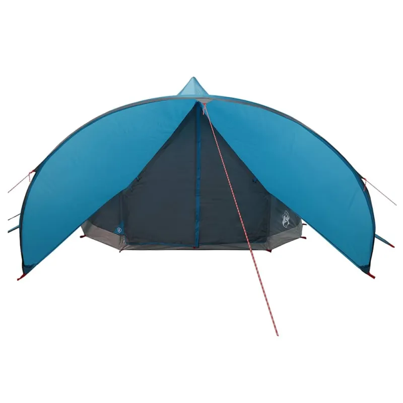Teepee palapinė 7 asmenims Mėlyna ir Pilka 600 x 600 x 347 cm