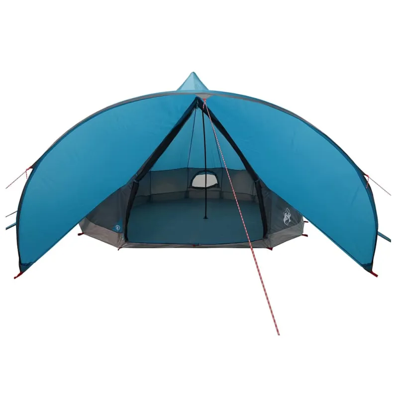 Teepee palapinė 7 asmenims Mėlyna ir Pilka 600 x 600 x 347 cm