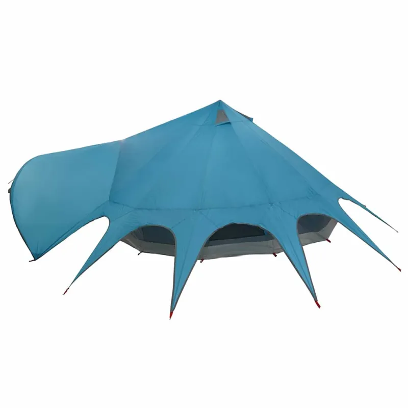 Teepee palapinė 7 asmenims Mėlyna ir Pilka 600 x 600 x 347 cm