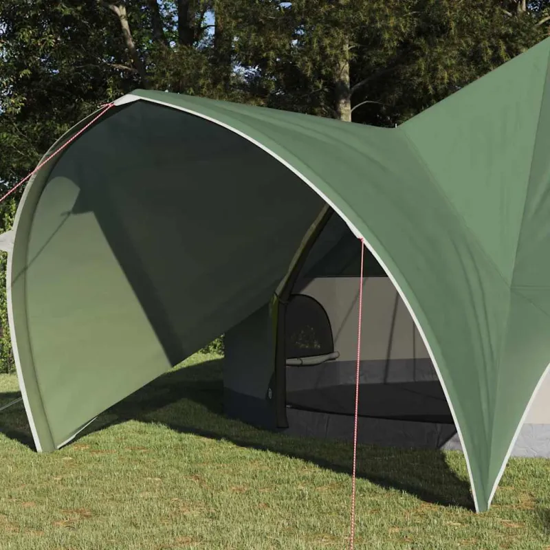 Teepee palapinė 9 žmonėms Žalia ir Pilka 502 x 502 x 297 cm
