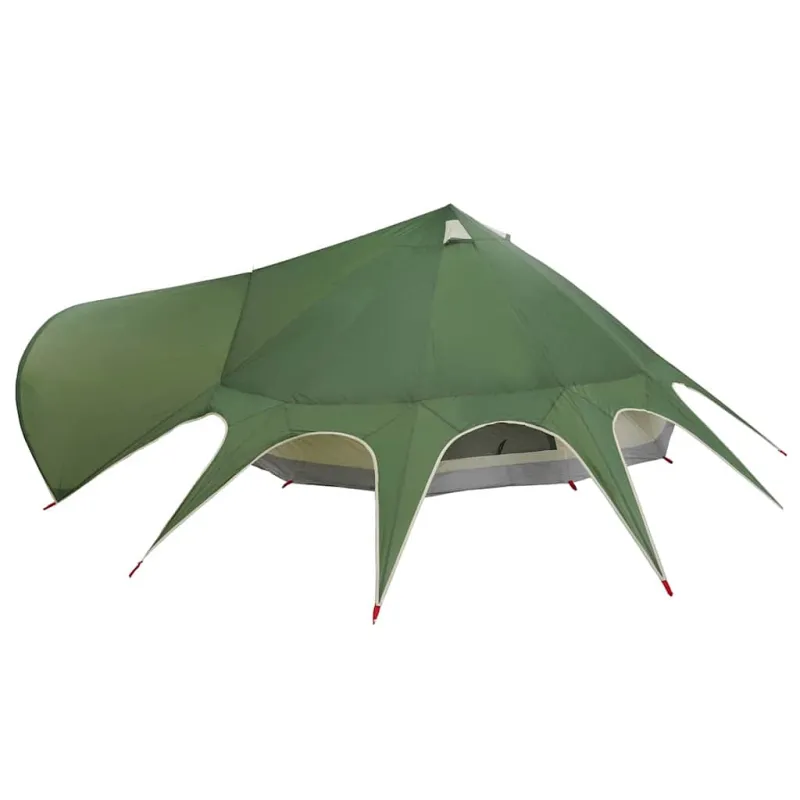 Teepee palapinė 9 žmonėms Žalia ir Pilka 502 x 502 x 297 cm
