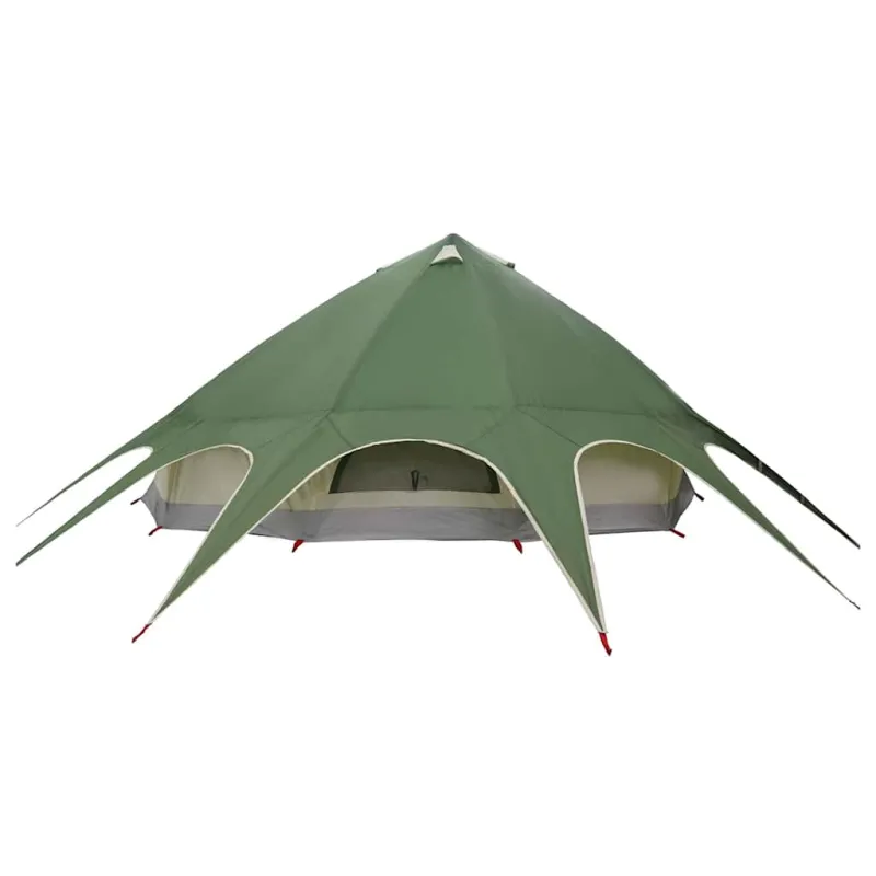 Teepee palapinė 9 žmonėms Žalia ir Pilka 502 x 502 x 297 cm