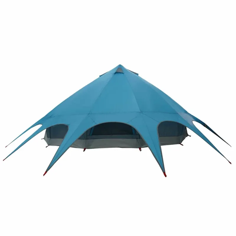 Teepee palapinė 9 žmonėms Mėlyna ir Pilka 502 x 502 x 297 cm
