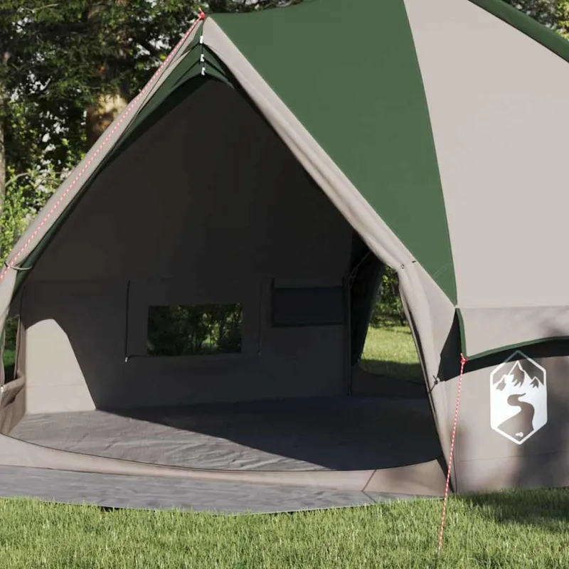 Teepee palapinė 8 asmenims Žalia ir balta 490 x 410 x 210 cm