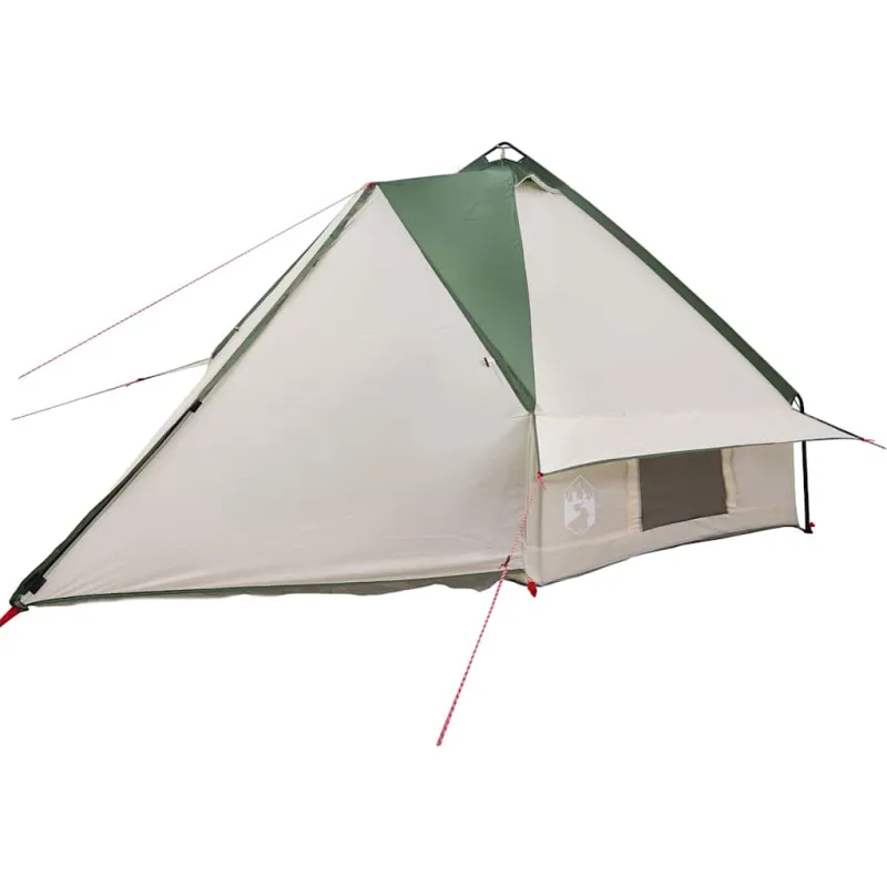 Teepee palapinė 8 asmenims Žalia ir balta 490 x 410 x 210 cm