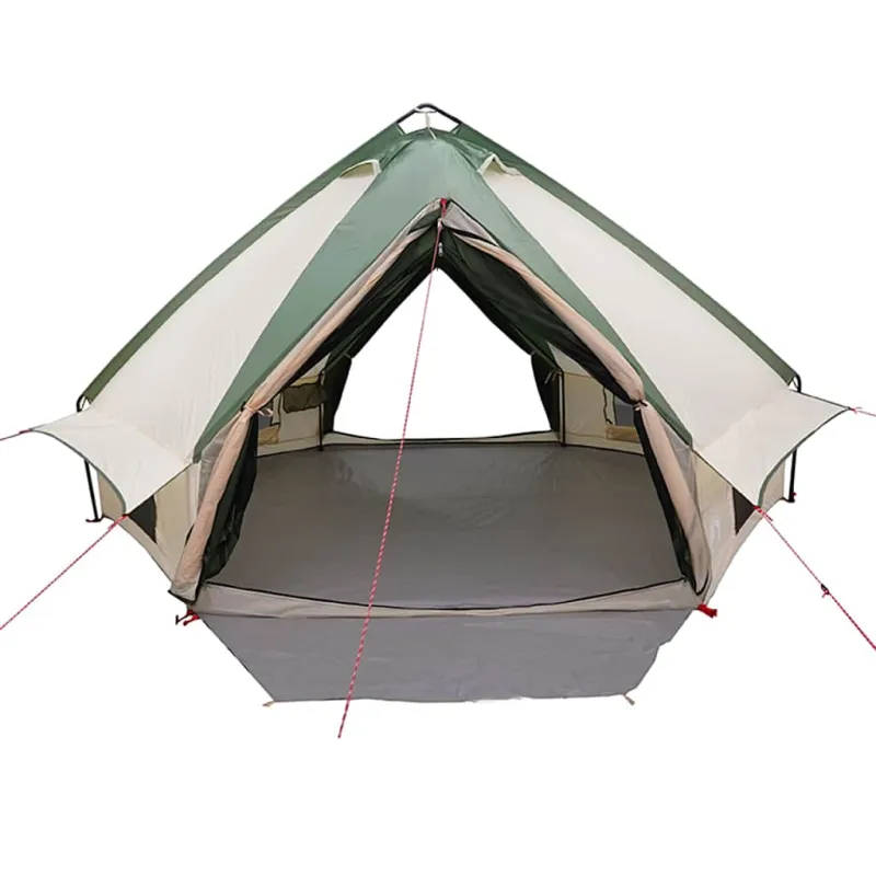 Teepee palapinė 8 asmenims Žalia ir balta 490 x 410 x 210 cm