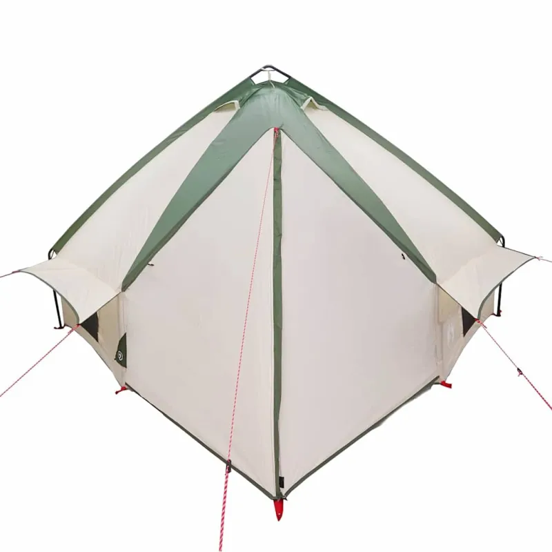 Teepee palapinė 8 asmenims Žalia ir balta 490 x 410 x 210 cm