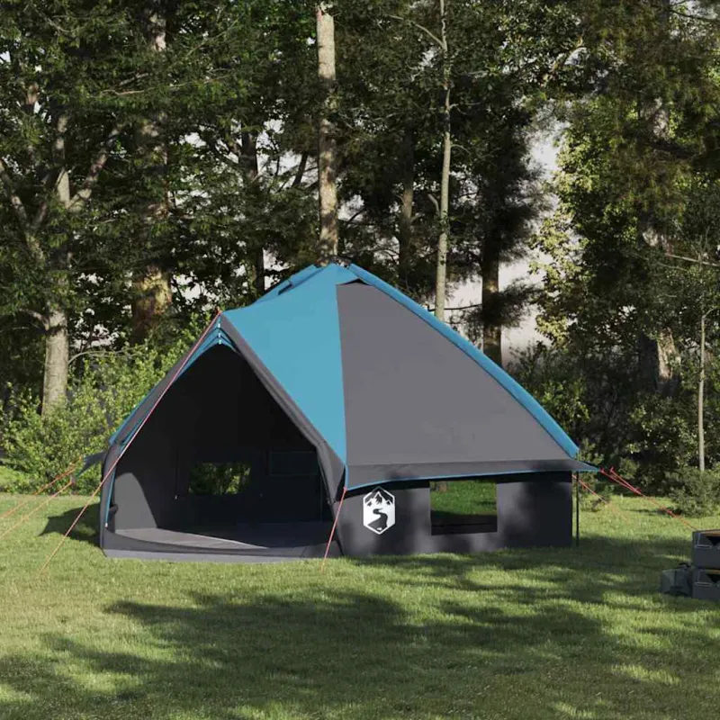 Teepee palapinė 8 asmenims Mėlyna ir Pilka 490 x 410 x 210 cm
