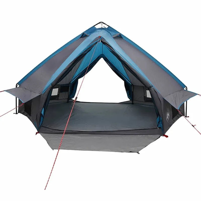 Teepee palapinė 8 asmenims Mėlyna ir Pilka 490 x 410 x 210 cm