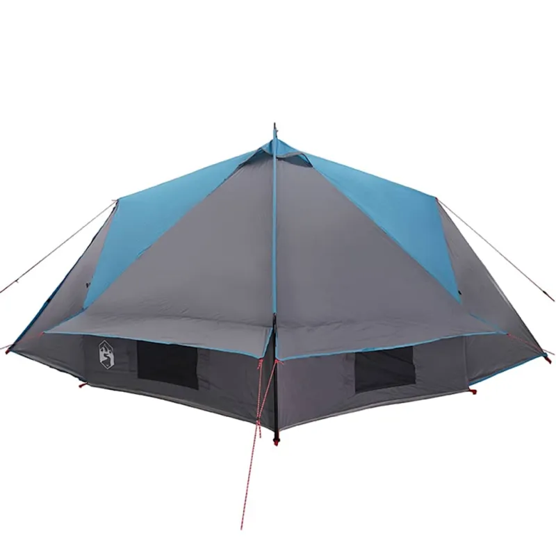 Teepee palapinė 8 asmenims Mėlyna ir Pilka 490 x 410 x 210 cm