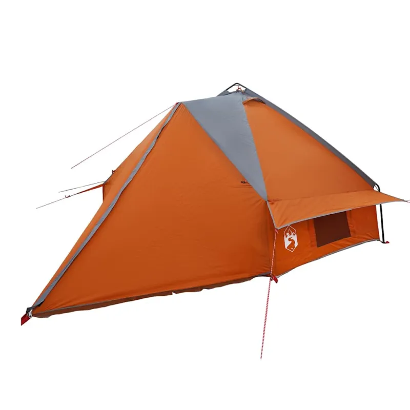 Teepee palapinė 8 asmenims Pilka ir oranžinė 490 x 410 x 210 cm