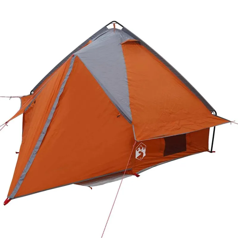 Teepee palapinė 4-iems asmenims su stogu Pilka ir oranžinė