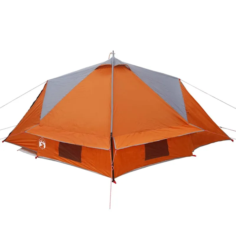 Teepee palapinė 4-iems asmenims su stogu Pilka ir oranžinė