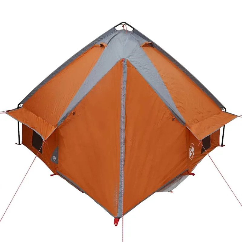 Teepee palapinė 4-iems asmenims su stogu Pilka ir oranžinė