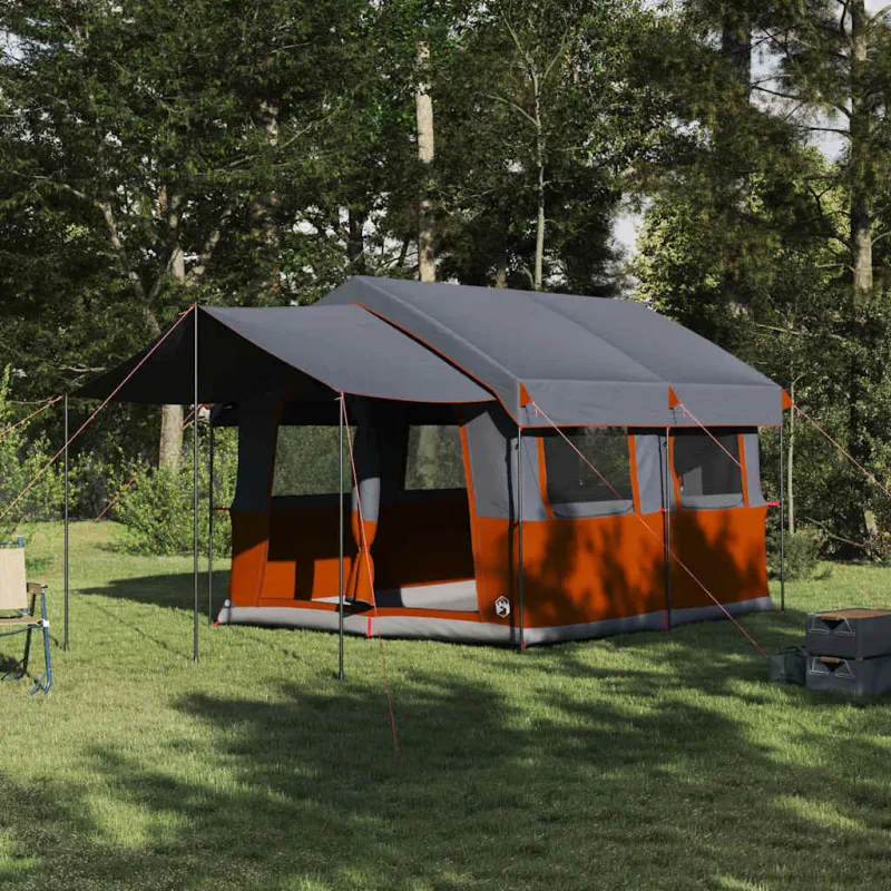 Šeimos palapinė 4 žmonėms Pilka ir oranžinė 324 x 255 x 230 cm