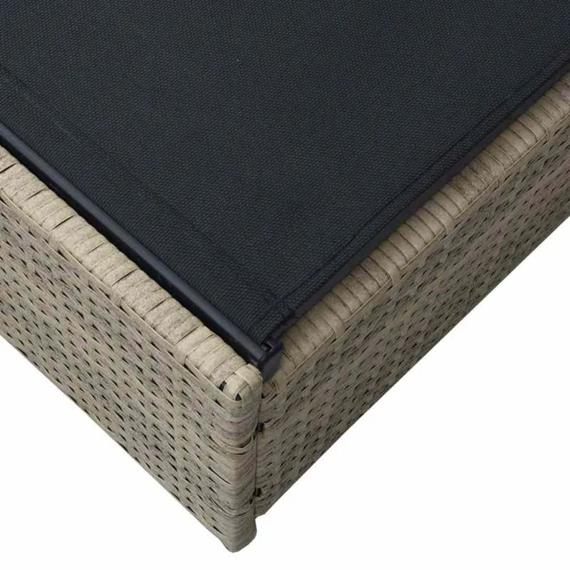 Saulės gultas Smėlio 200.5 x 70 x 75 cm poliratanas