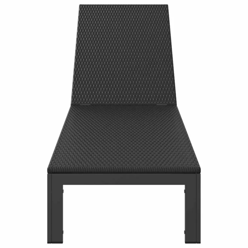 Saulėtas gultas Juoda 206 x 62.5 x 74 cm poliratanas