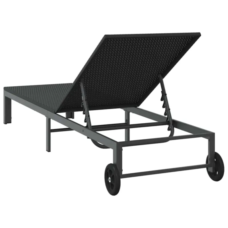 Saulėtas gultas Juoda 206 x 62.5 x 74 cm poliratanas