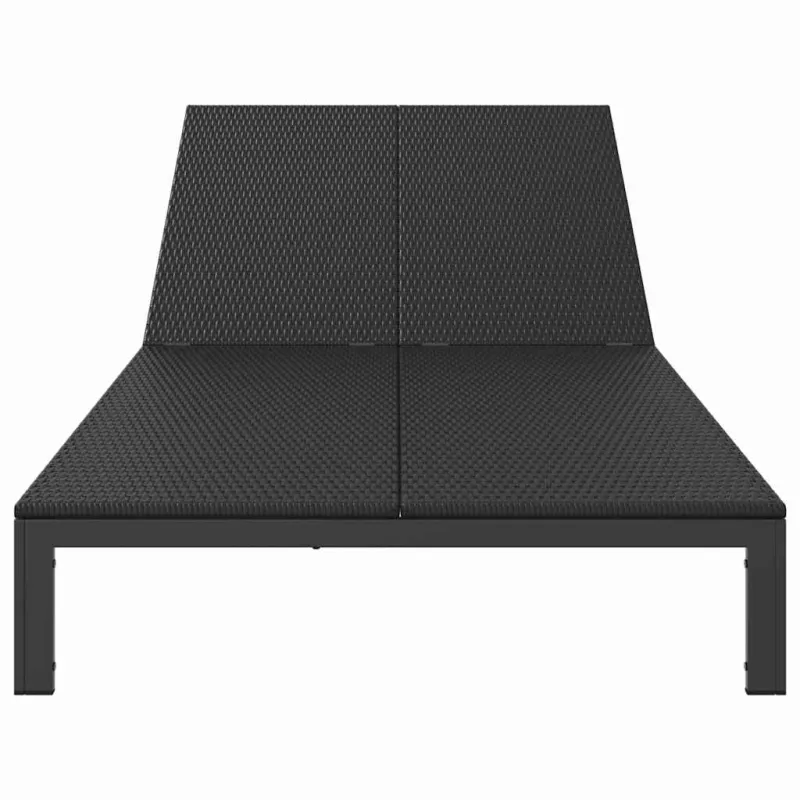 Saulėtas gultas Juoda 206 x 115 x 75 cm poliratanas