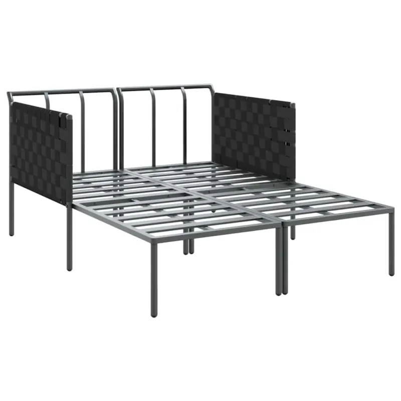 Saulėtas gultas su pagalve Antracitas 153 x 115 x 69.5 cm