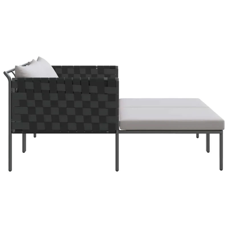Saulėtas gultas su pagalve Antracitas 153 x 115 x 69.5 cm