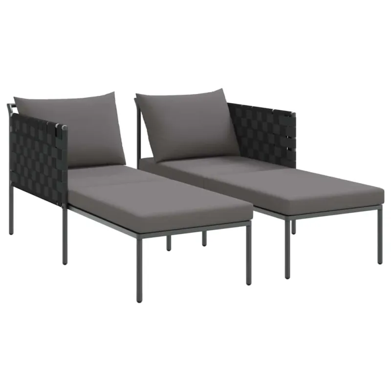Saulėtas gultas su pagalve Antracitas 153 x 115 x 69.5 cm