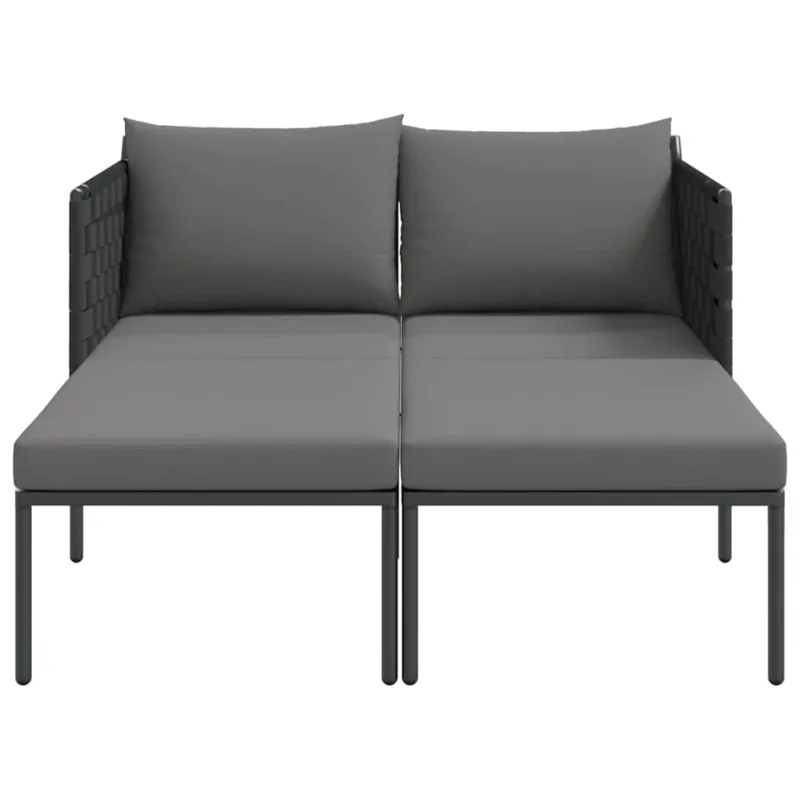 Saulėtas gultas su pagalve Antracitas 153 x 115 x 69.5 cm