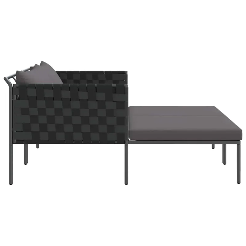 Saulėtas gultas su pagalve Antracitas 153 x 115 x 69.5 cm