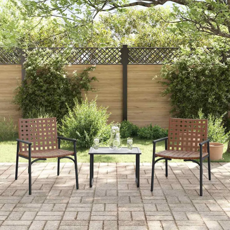 Sodo Kėdė 2 pcs Ruda 78 x 55,5 x 75,5 cm poliratanas