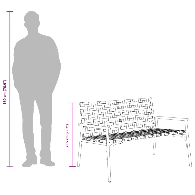 Sodo Kėdė Ruda 110,5 x 79 x 75,5 cm poliratanas