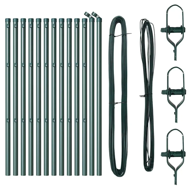 Įmontuotas tvoros stulpas 13 pcs Žalia
