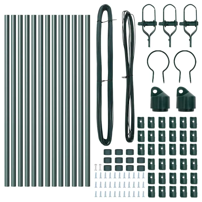 Įmontuotas tvoros stulpas 13 pcs Žalia