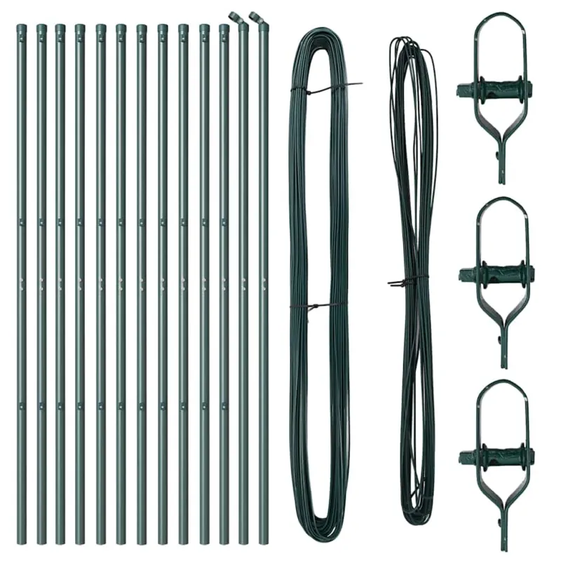Įmontuotas tvoros stulpas 13 pcs Žalia