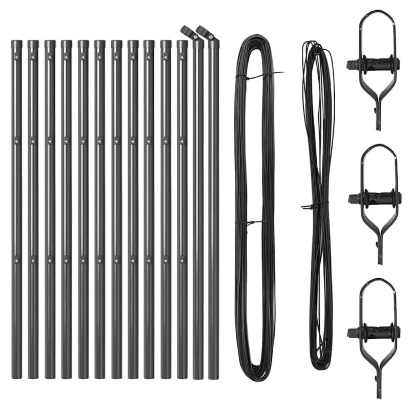 Įmontuotas tvoros stulpas 13 pcs Pilka