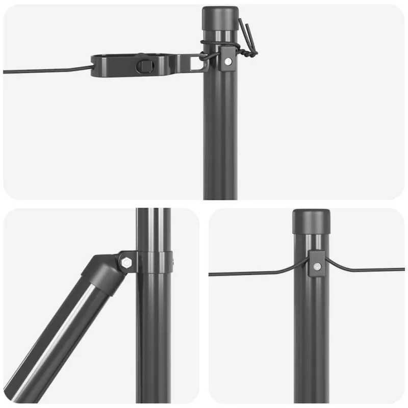 Įmontuotas tvoros stulpas 13 pcs Pilka