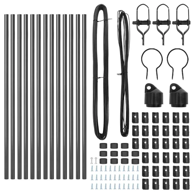 Įmontuotas tvoros stulpas 13 pcs Pilka