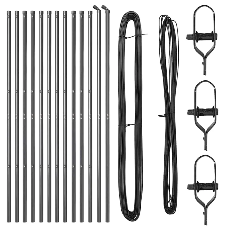 Įmontuotas tvoros stulpas 13 pcs Pilka