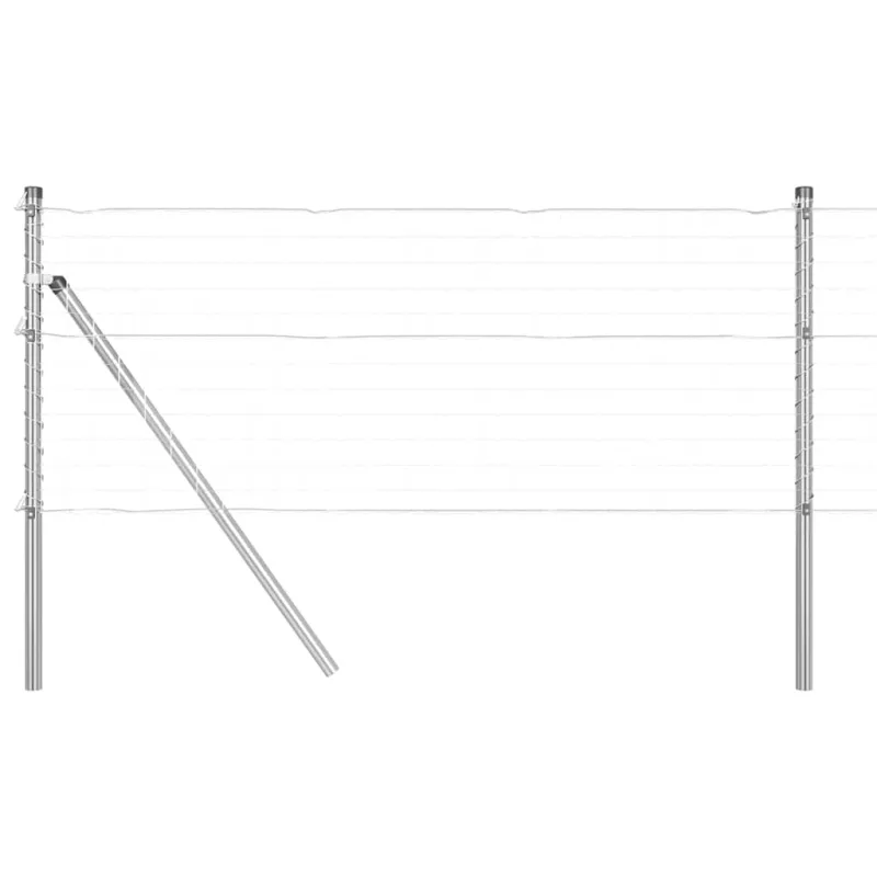 Įmontuotas tvoros stulpas 13 pcs Sidabrinė