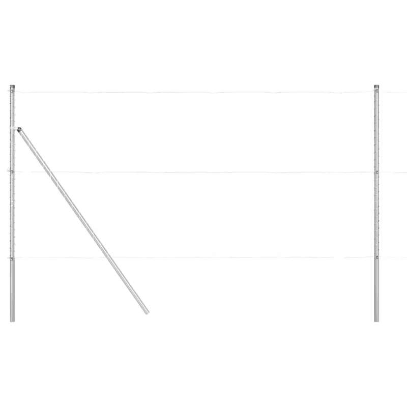 Įmontuotas tvoros stulpas 13 pcs Sidabrinė