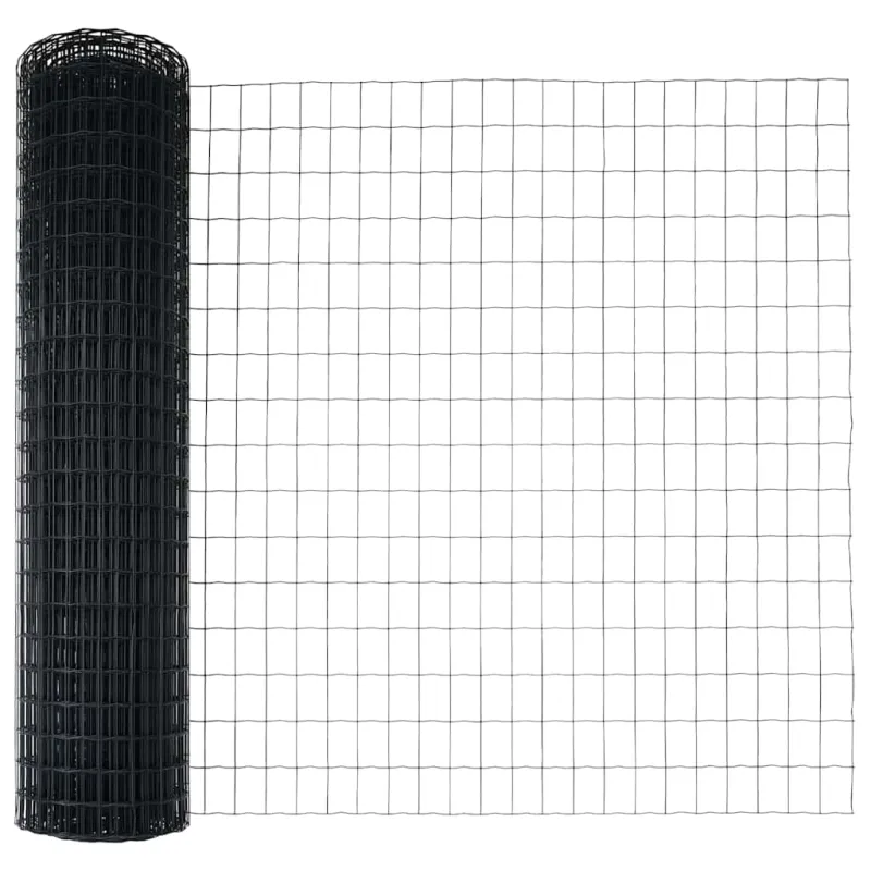 Euro tvora Pilka 1,2 x 10 m PVC padengta geležis